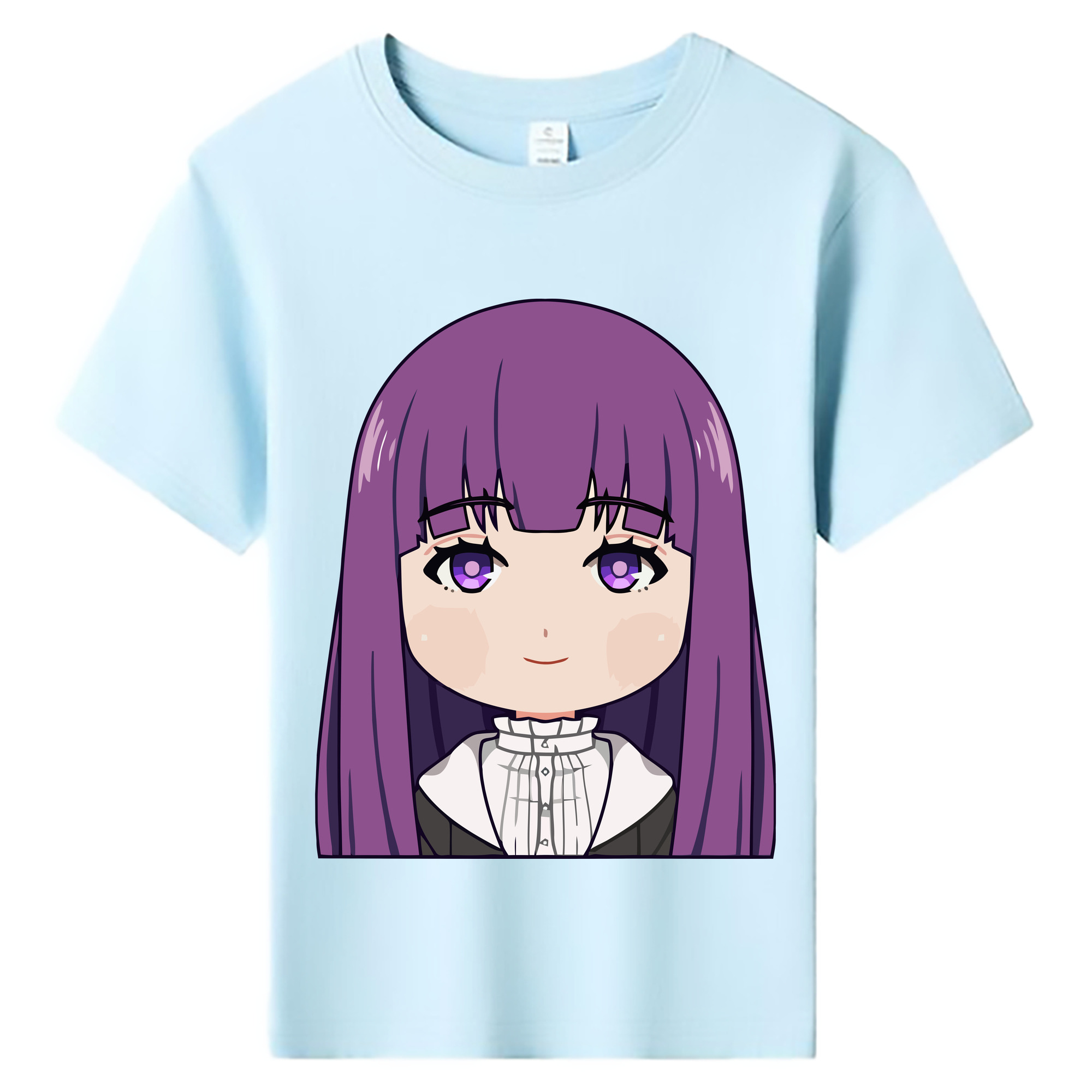 （画像用） 葬送のフリーレン Frieren 綿100％キッズTシャツ（フロントプリント）